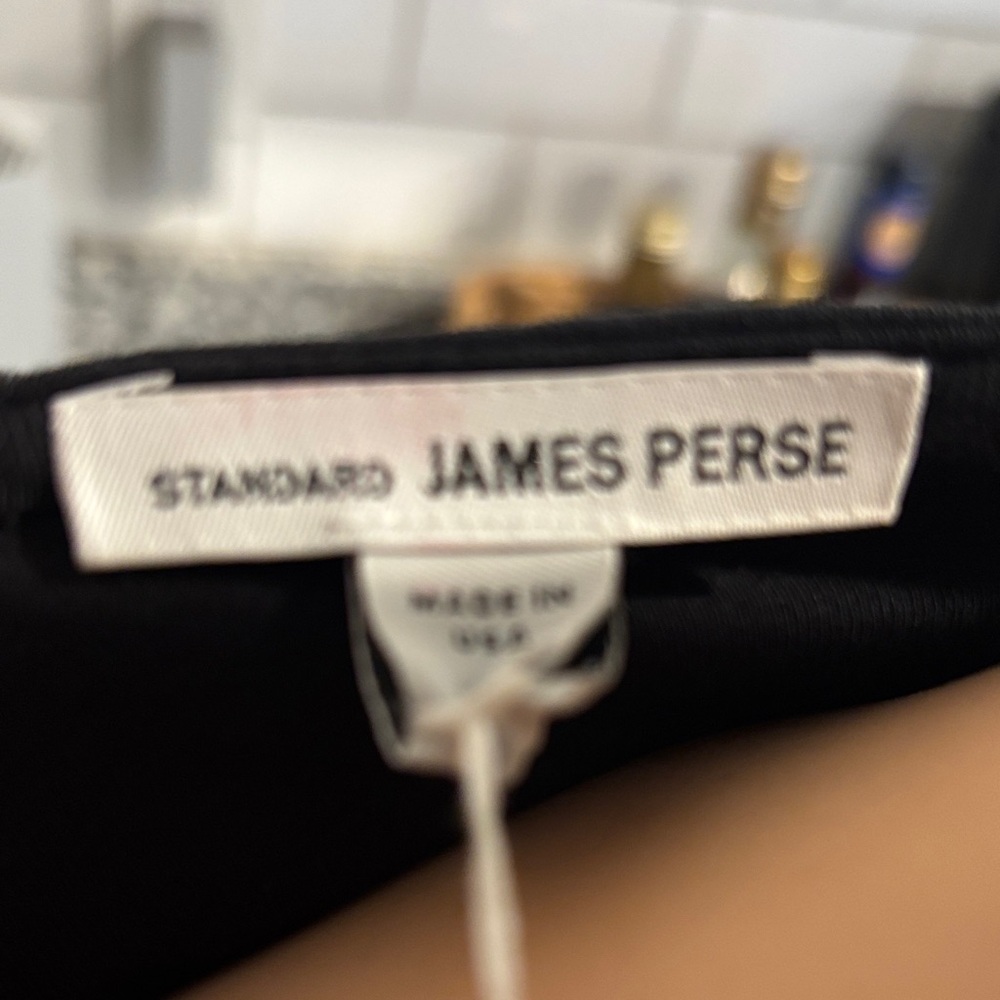 James Perse shirred boatneck bodycon Elegant Black Bodycon quarter Sleeve Dress - Picture 3 of 7